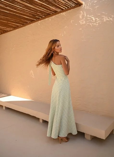 Vestido Longuete Listra Bordada Verde Pistache 2