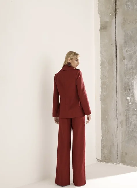 Conjunto Blazer Com Calça Marsala 2