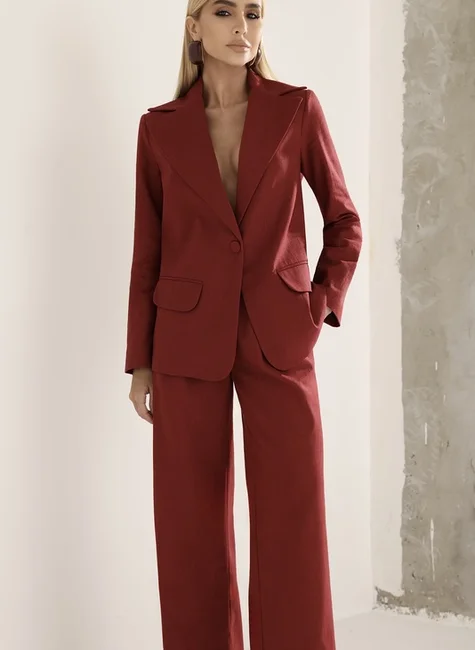 Conjunto Blazer Com Calça Marsala 3