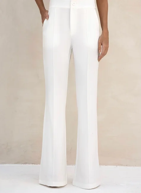 Conjunto Blusa Assimétrica Babado Branco